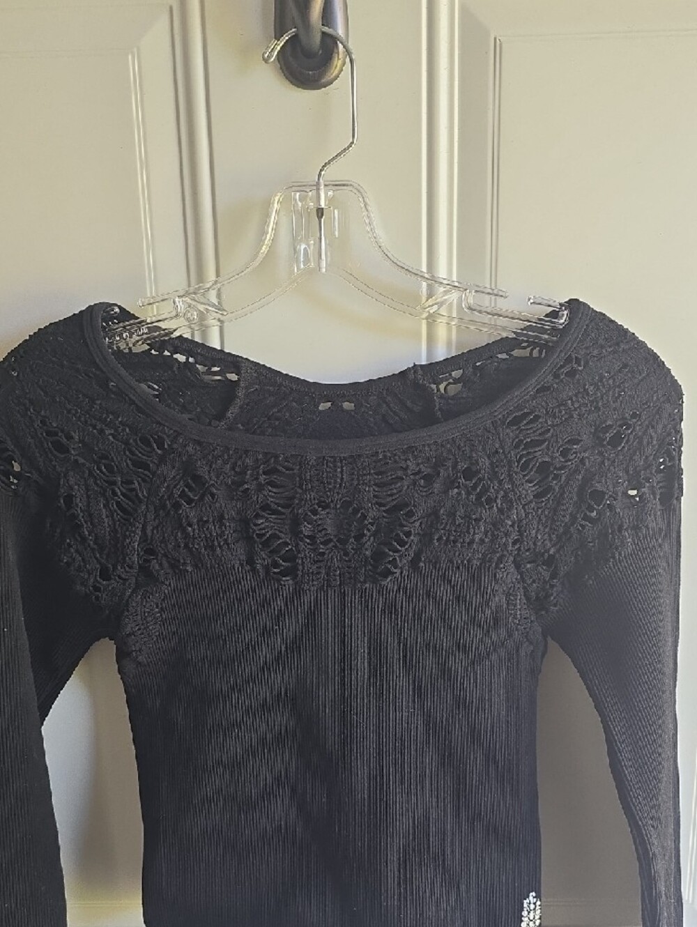 FP Movement by Free People Black Crop Top with White Logo - Picture 7 of 7